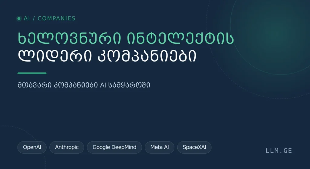 ხელოვნური ინტელექტის ლიდერი კომპანიები