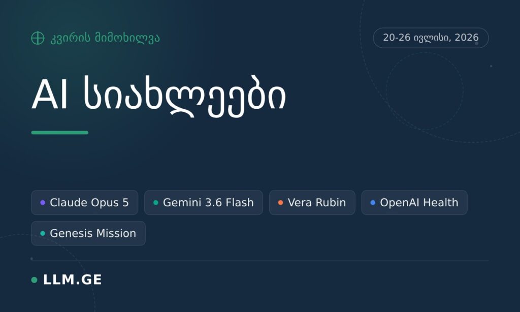 AI სიახლეები: კვირის შეჯამება AI სიახლეები