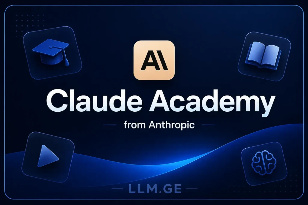 Claude Academy - Anthropic-ის უფასო AI კურსები Claude Academy უფასო AI კურსებსა და Claude-ის სასწავლო რესურსებს ყველასთვის ხელმისაწვდომს ხდის