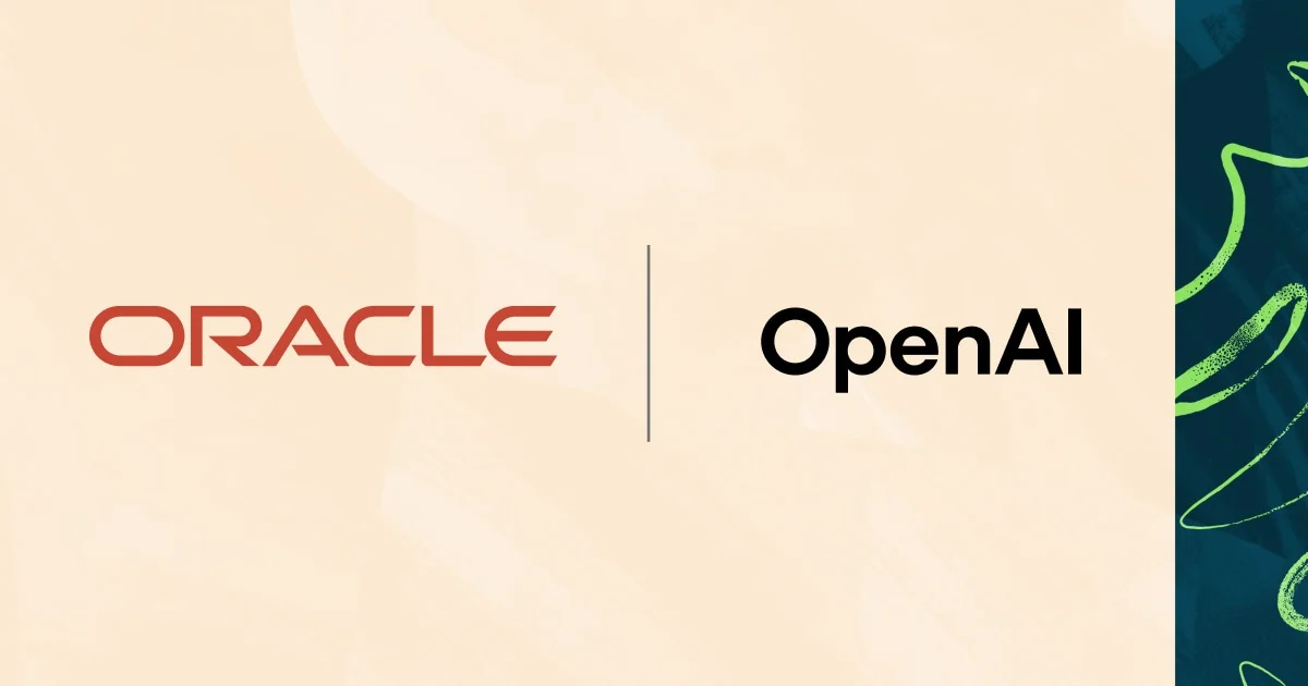 Oracle და OpenAI-ის ლოგოები: კომპანიების გაფართოებული პარტნიორობა ChatGPT-ში